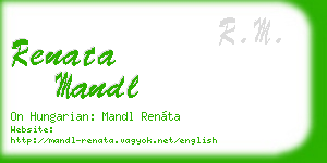 renata mandl business card